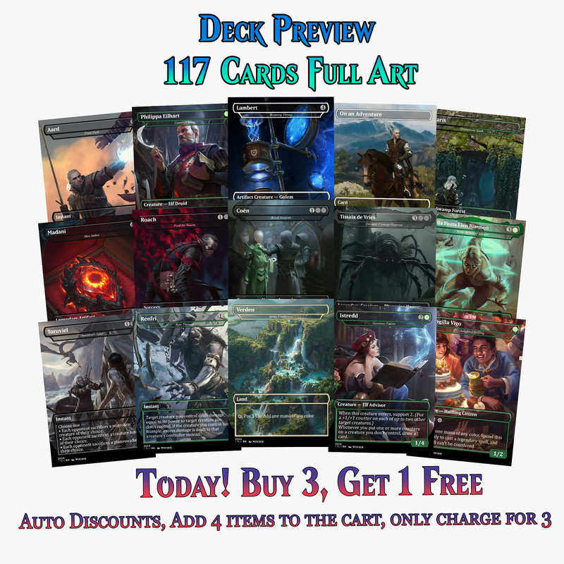 Witcher Themed MTG Proxy Commander Deck - 117 Cards | ProxyTCG