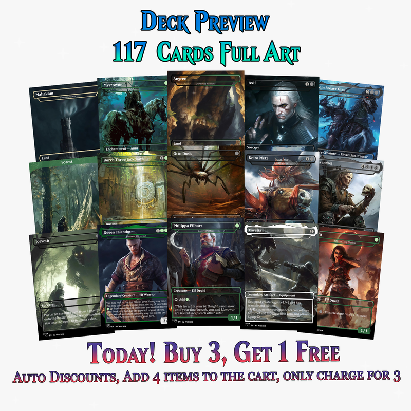 Witcher Themed MTG Proxy Commander Deck - 117 Cards | ProxyTCG