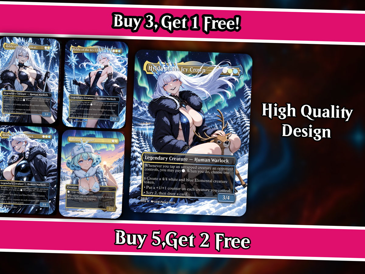 | New | Hylda Ice Queen Commander Deck – 100+ Cards Custom Art EDH Set | PrimeDecks - Image 2