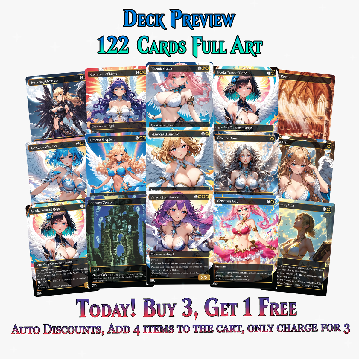 Giada Angels Anime Style MTG Proxy Commander Deck - 122 Cards | ProxyTCG