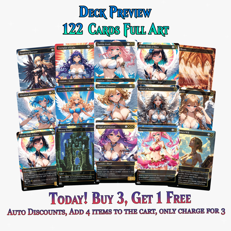 Giada Angels Anime Style MTG Proxy Commander Deck - 122 Cards | ProxyTCG