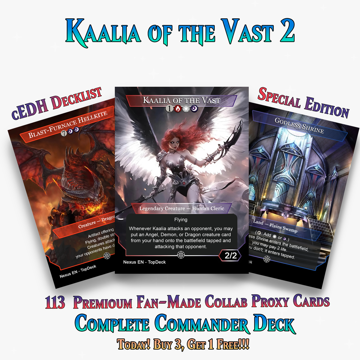 Kaalia of the Vast 2 MTG Proxy Commander Deck | 113 Cards | ProxyTCG