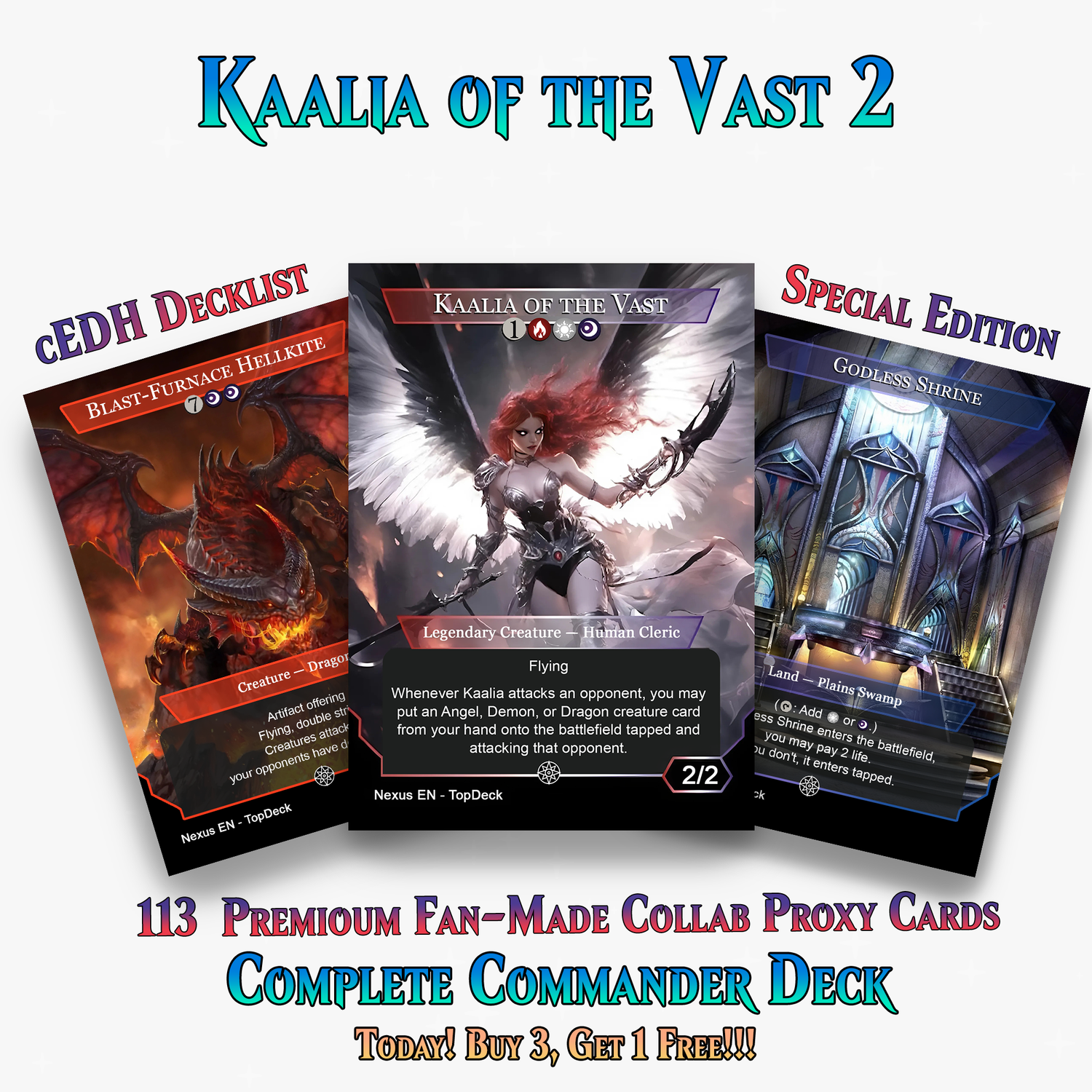 Kaalia of the Vast 2 MTG Proxy Commander Deck | 113 Cards | ProxyTCG