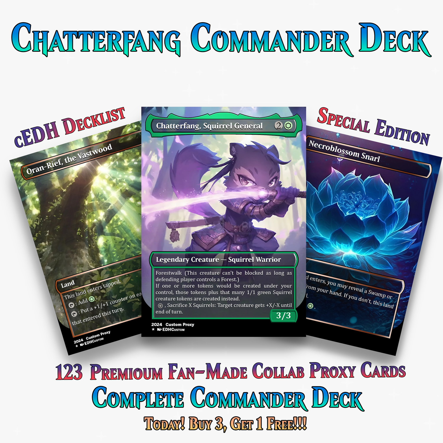 Squirrel Tribal Chatterfang Commander Deck | 123+ Cards | PrimeDecks