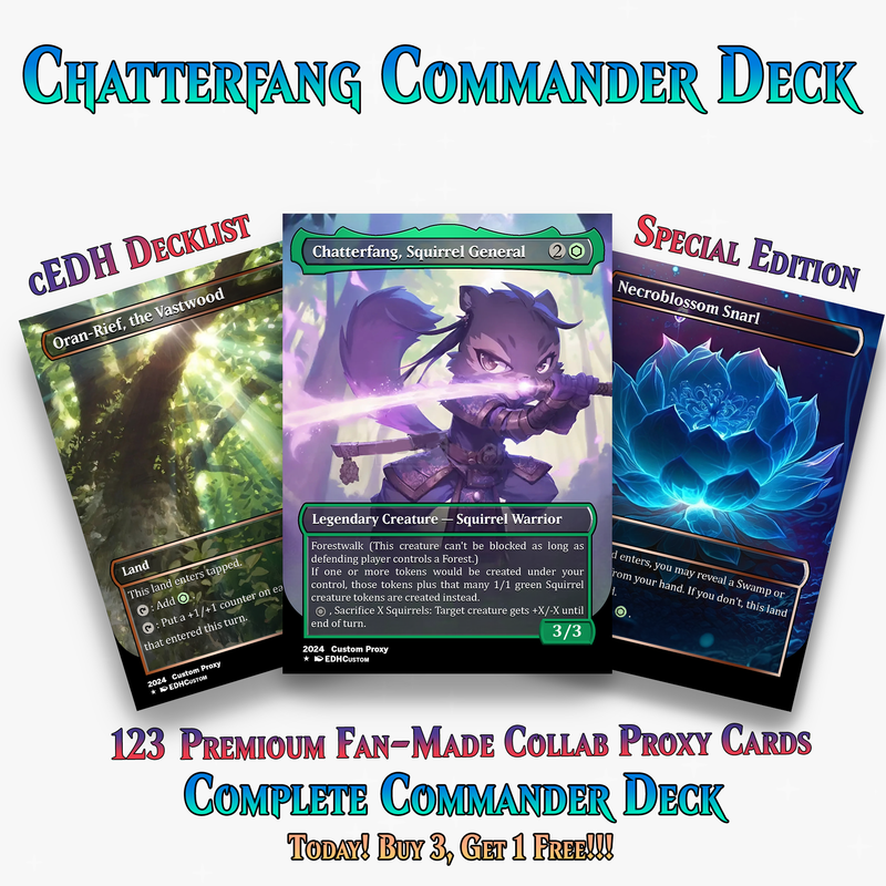 Squirrel Tribal Chatterfang Commander Deck | 123+ Cards | PrimeDecks