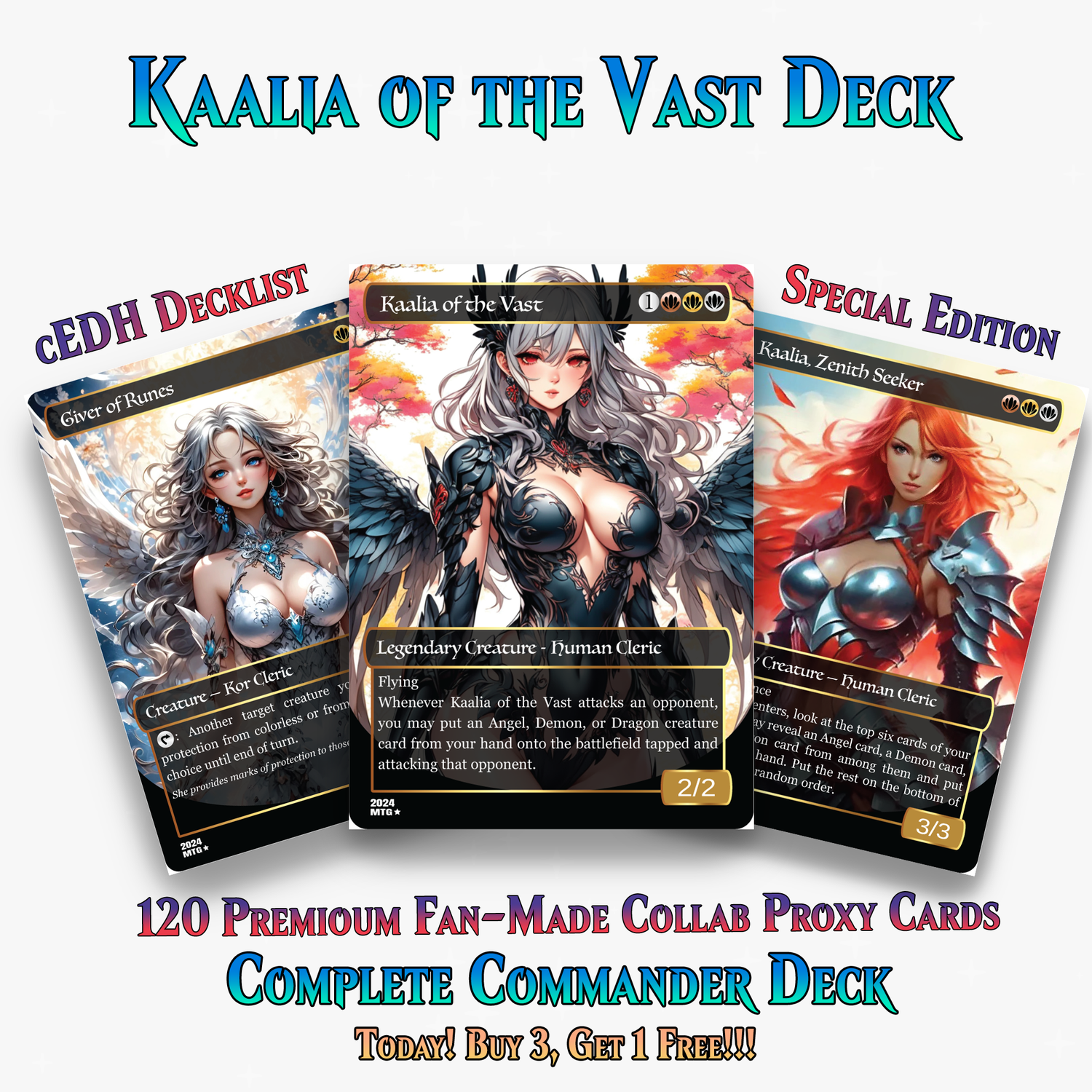 Kaalia of the Vast MTG Proxy Commander Deck | 120 Cards | ProxyTCG
