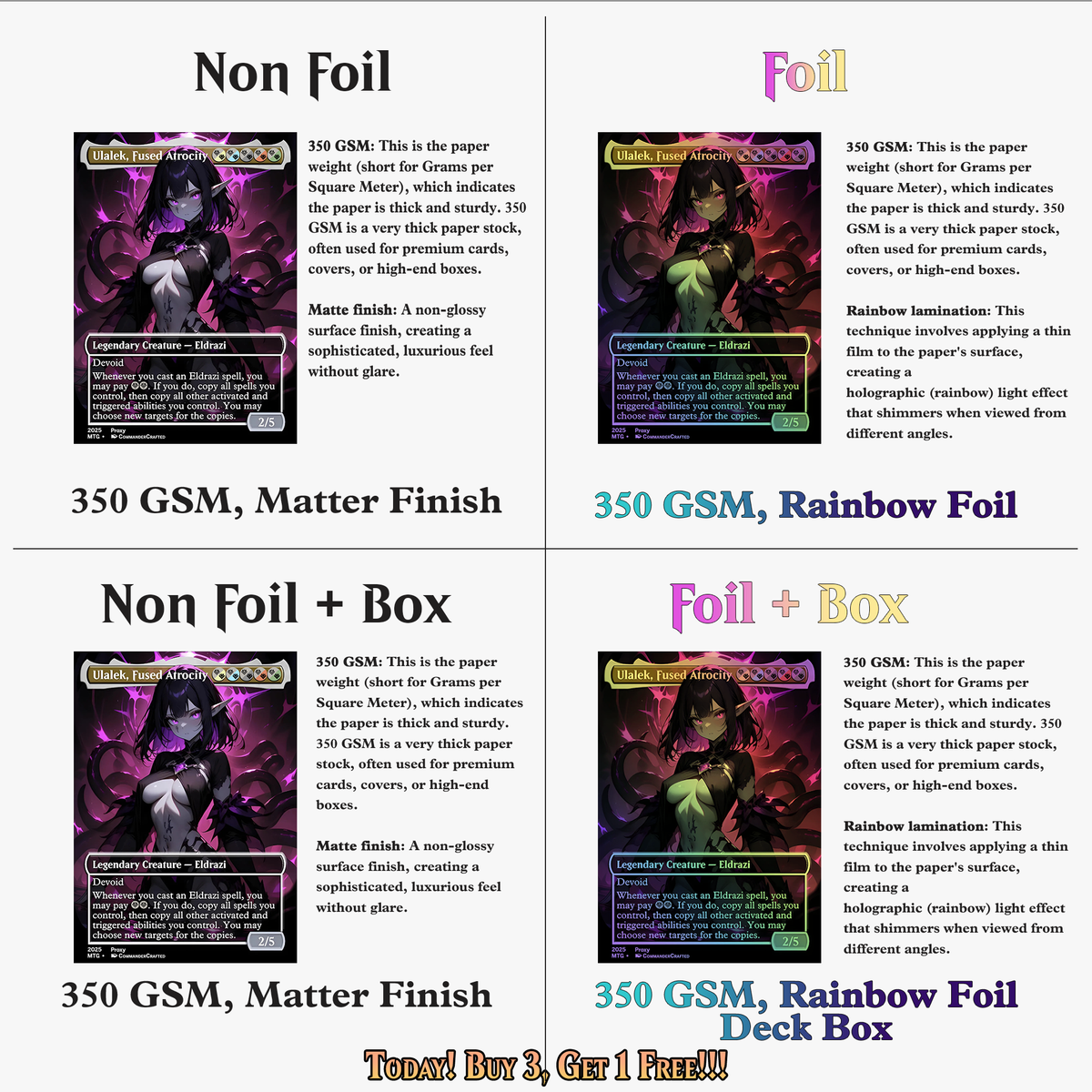 Eldrazi Tribal Anime MTG Proxy Commander Deck | 114 Cards | ProxyTCG