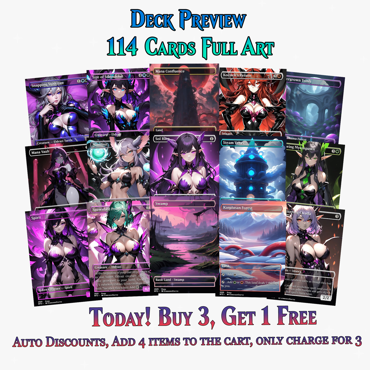 Eldrazi Tribal Anime MTG Proxy Commander Deck | 114 Cards | ProxyTCG