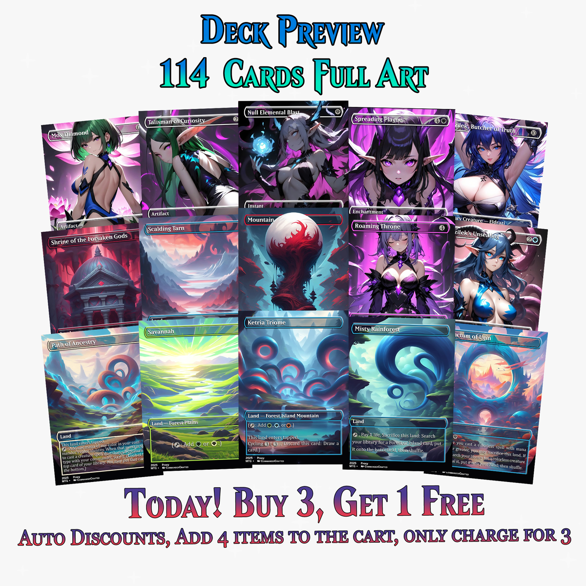 Eldrazi Tribal Anime MTG Proxy Commander Deck | 114 Cards | ProxyTCG