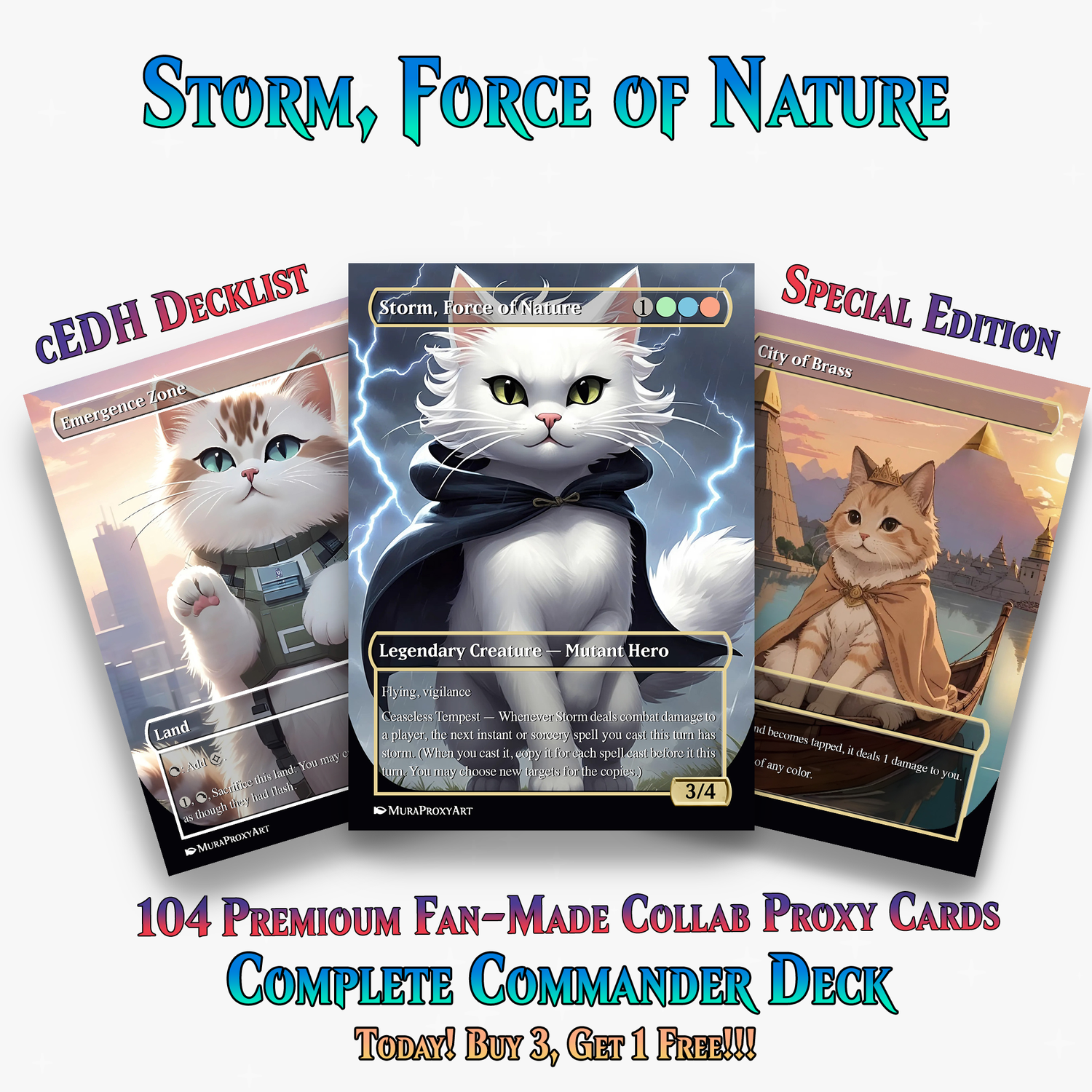 Storm, Force of Nature Commander Deck | 104 Cards | ProxyTCG