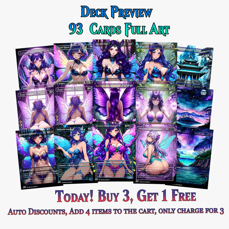 Alela Faeries Anime MTG Proxy Commander Deck | 129 Cards | ProxyTCG