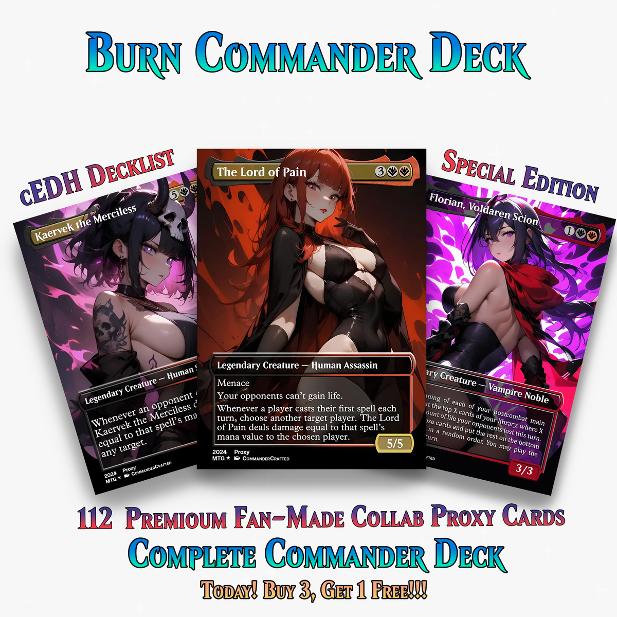 Burn Commander Deck – The Lord of Pain Commander | 112+ Cards | PrimeDecks