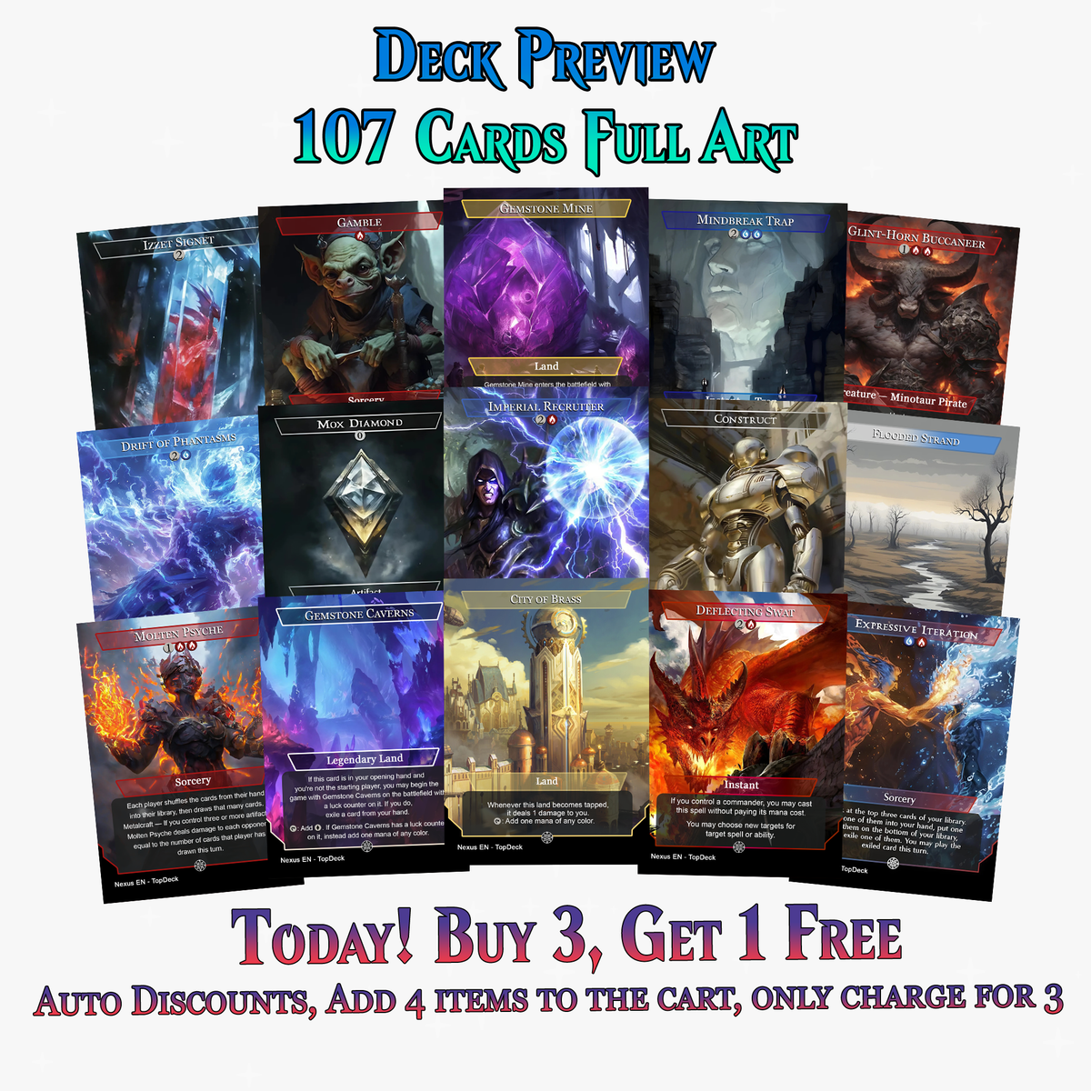 Niv-Mizzet Spellslinger Anime Commander Deck | 107 Cards | ProxyTCG