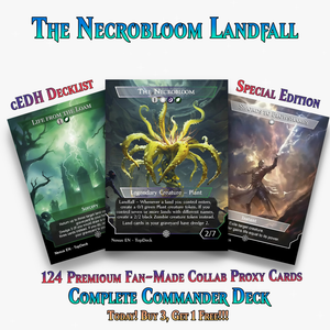 The Necrobloom Landfall MTG Proxy Commander Deck | 124 Cards | ProxyTCG