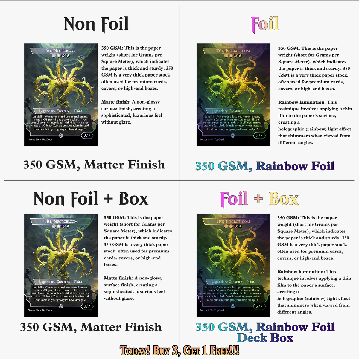 The Necrobloom Landfall MTG Proxy Commander Deck | 124 Cards | ProxyTCG