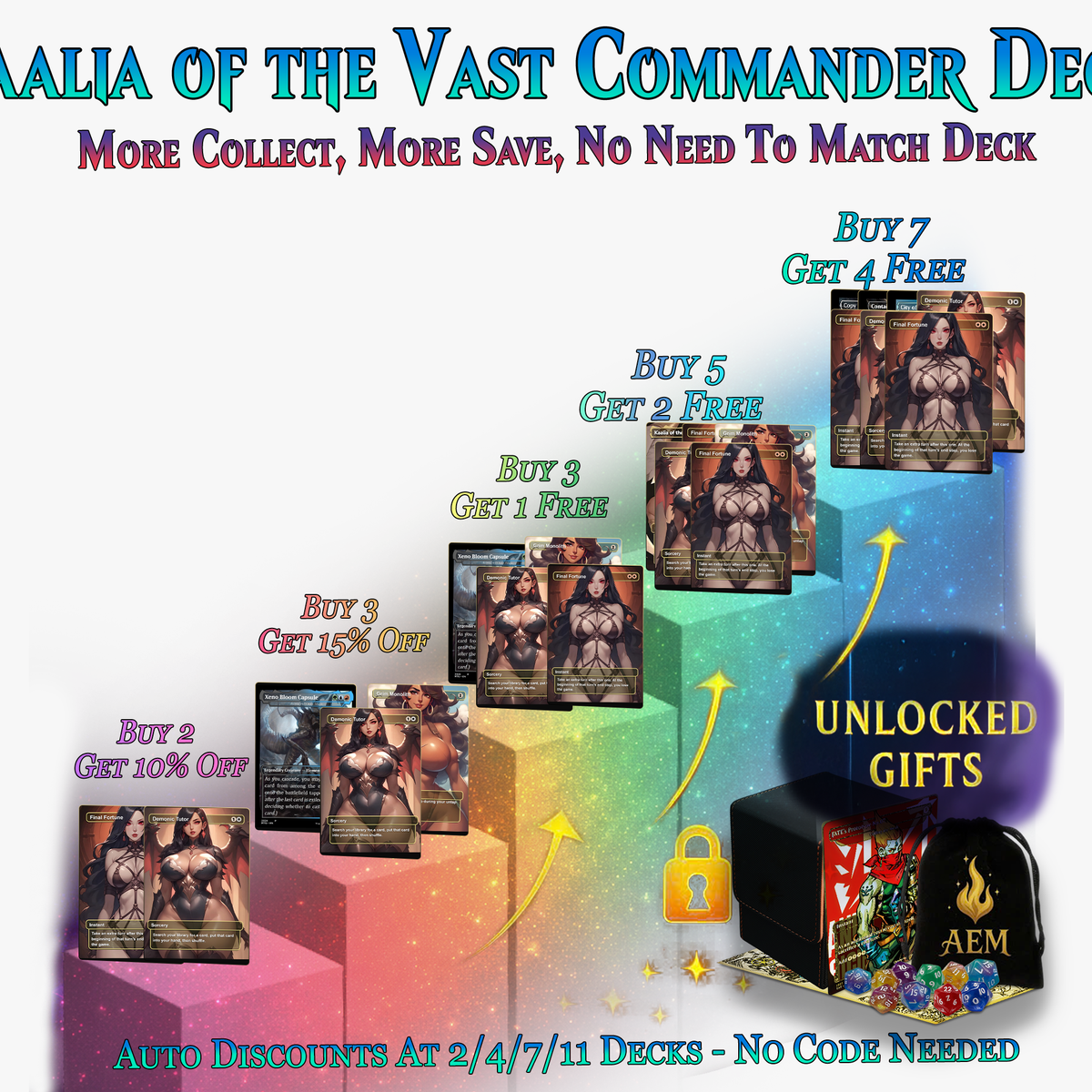 KAALIA OF THE VAST COMMANDER DECK – 108+ CARDS - PrimeDecks