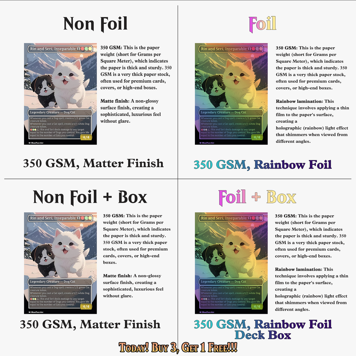 RIN AND SERI CAT DOG TRIBAL COMMANDER DECK – PREMIUM COLLECTOR SET  (109 CARDS)