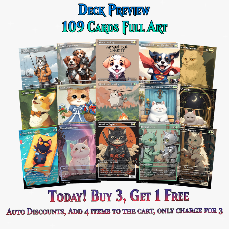 RIN AND SERI CAT DOG TRIBAL COMMANDER DECK – PREMIUM COLLECTOR SET  (109 CARDS)
