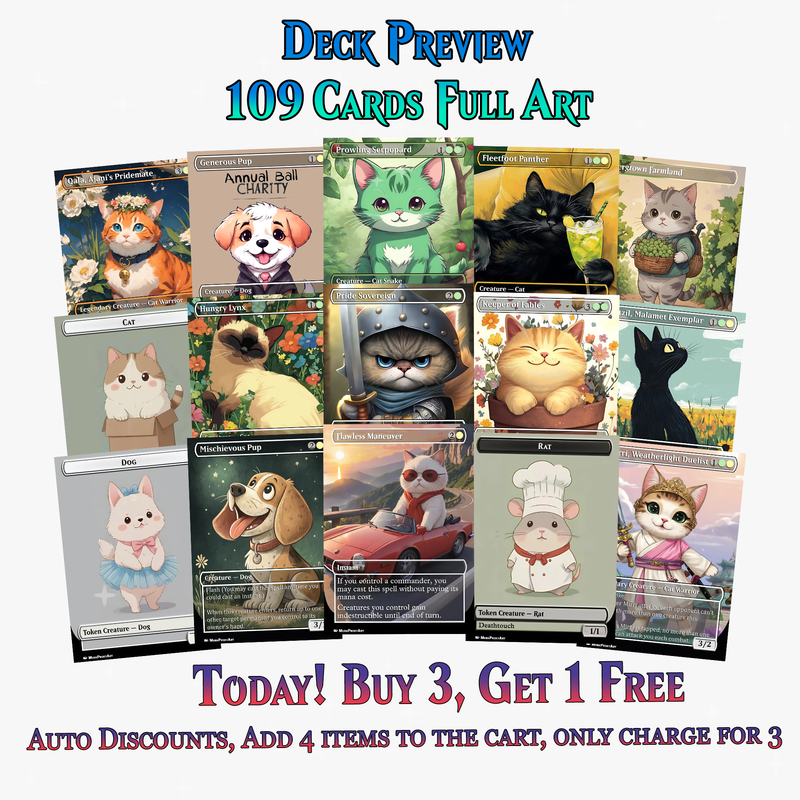 RIN AND SERI CAT DOG TRIBAL COMMANDER DECK – PREMIUM COLLECTOR SET  (109 CARDS)