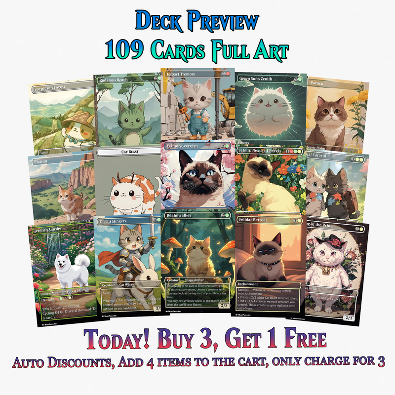 RIN AND SERI CAT DOG TRIBAL COMMANDER DECK – 109+ CARDS - PrimeDecks