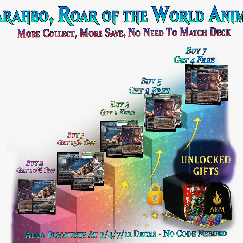 ARAHBO, ROAR OF THE WORLD COMMANDER DECK – 111+ CARDS - PrimeDecks