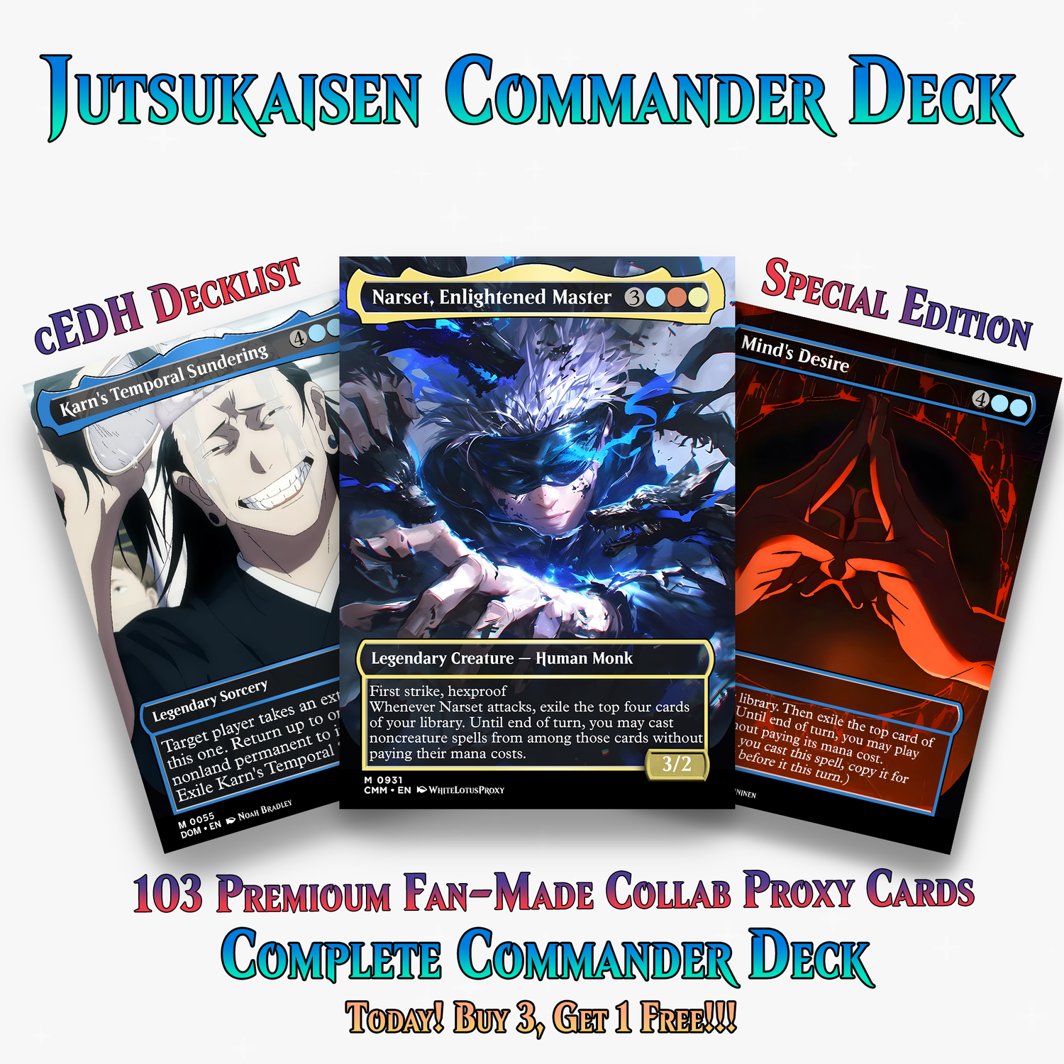 Jujutsu Kaisen Sorcerer Arts Commander Deck | 103 Cards | ProxyTCG