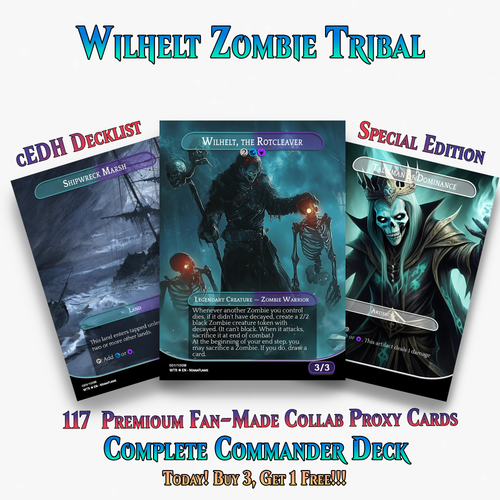 Wilhelt Zombie Tribal Anime Commander Deck | 117 Cards EDH Set | ProxyTCG