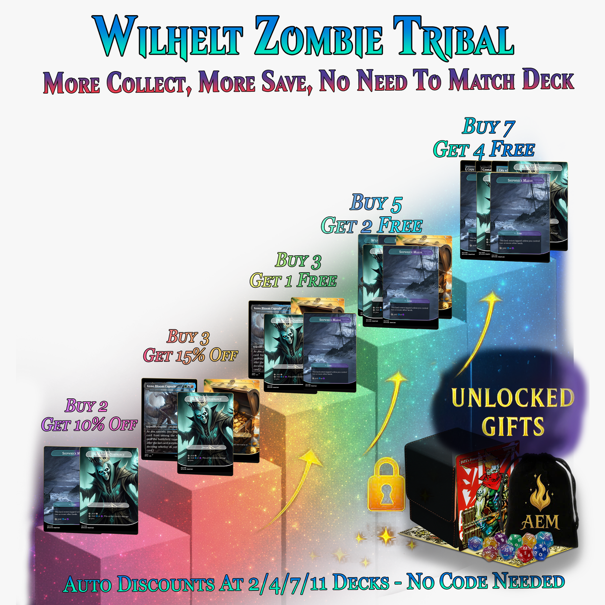 Wilhelt Zombie Tribal Commander Deck | 117+ Cards | PrimeDecks