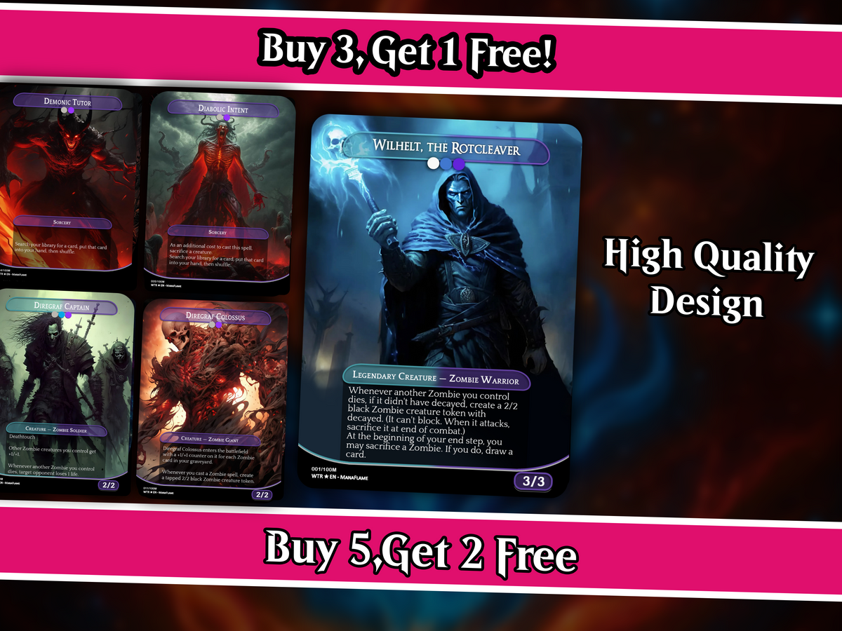Wilhelt Zombie Tribal Commander Deck | 117+ Cards | PrimeDecks