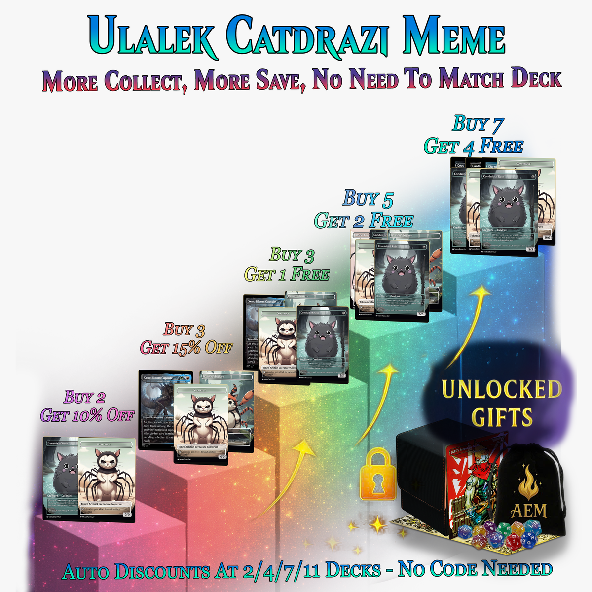 Ulalek Catdrazi Meme Anime MTG Proxy Commander Deck | 112 Cards | ProxyTCG