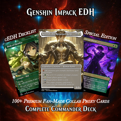 Genshin Impact Anime Commander Deck | 114 Cards EDH Set | ProxyTCG