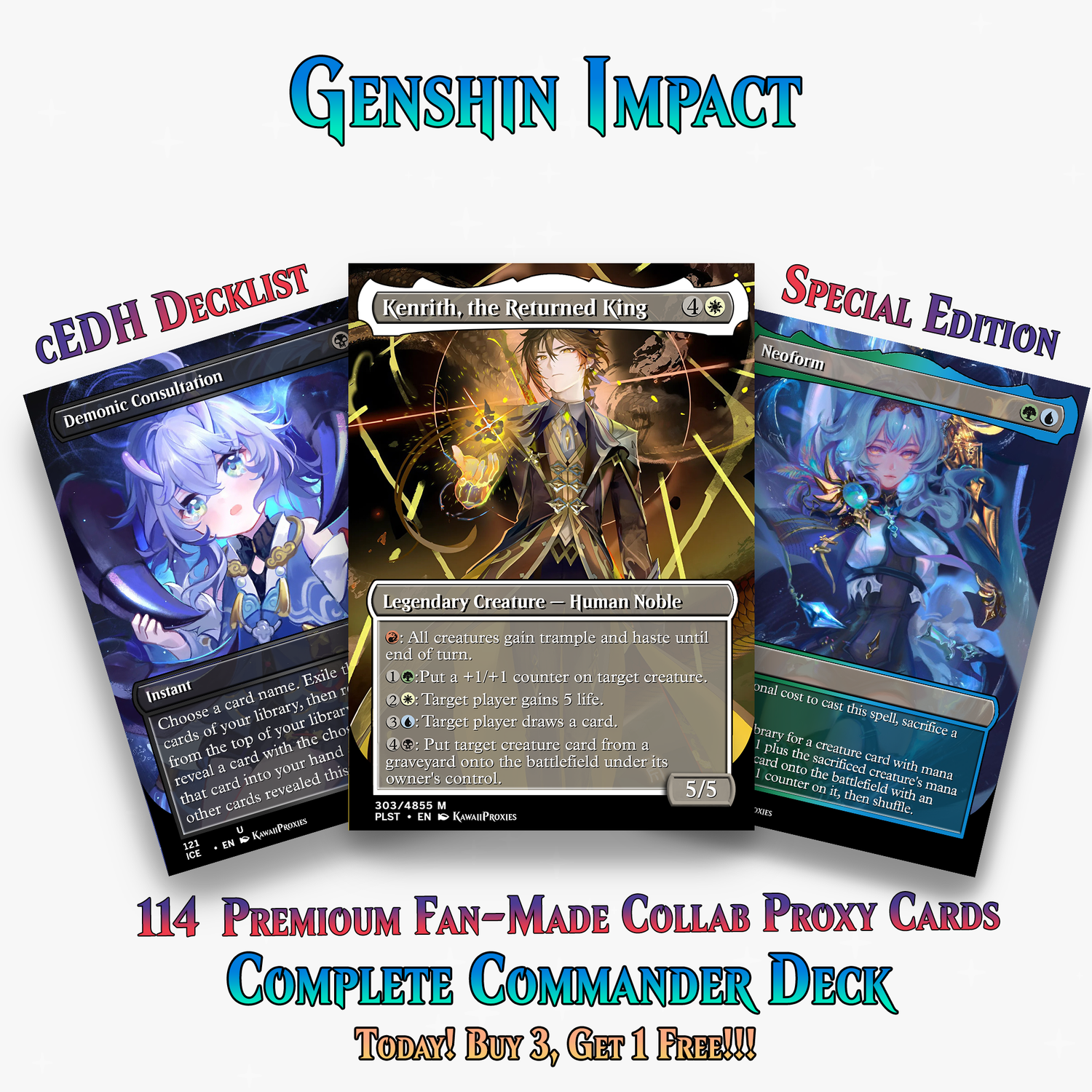 Genshin Impact Anime Commander Deck | 114+ Cards | PrimeDecks
