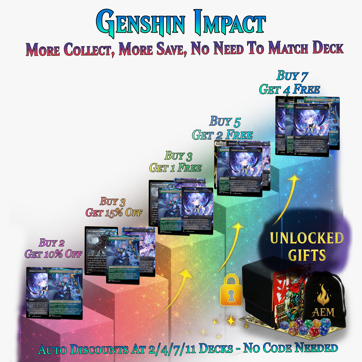 Genshin Impact Anime Commander Deck | 114+ Cards | PrimeDecks