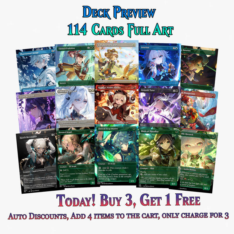 Genshin Impact Anime Commander Deck | 114+ Cards | PrimeDecks