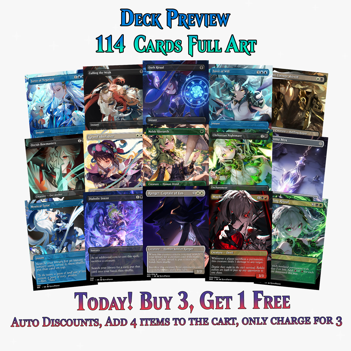Genshin Impact Anime Commander Deck | 114+ Cards | PrimeDecks