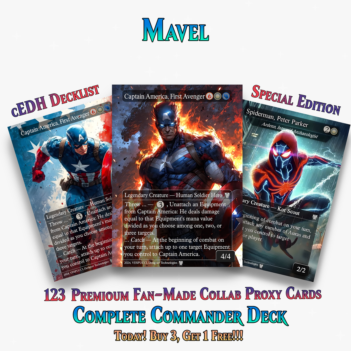 Marvel Proxy Commander Deck | 123 Cards | PrimeDecks