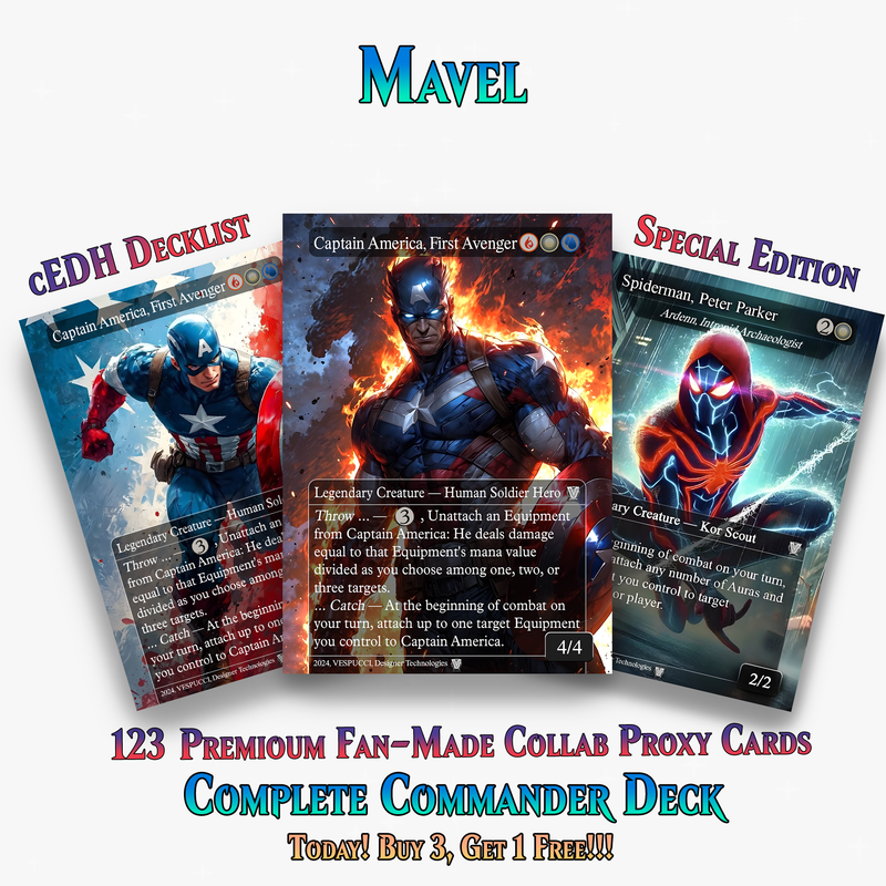 Marvel Proxy Commander Deck | 123 Cards | PrimeDecks