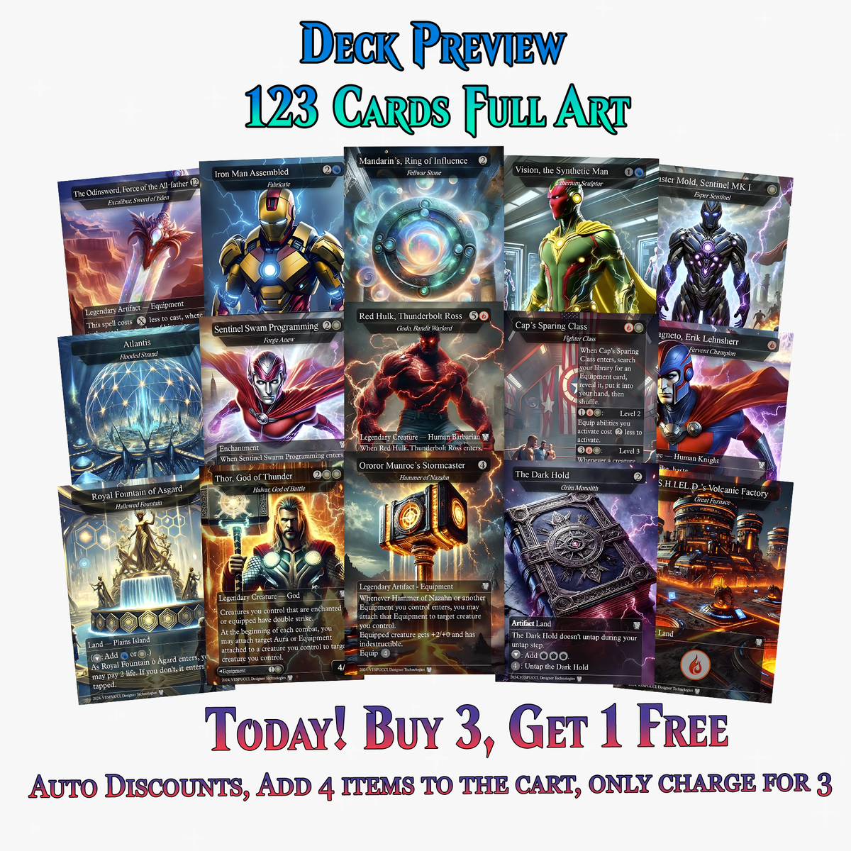 Marvel Proxy Commander Deck | 123 Cards | PrimeDecks