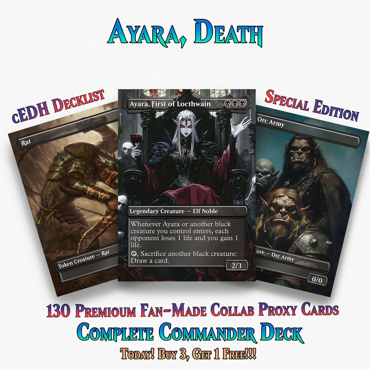 Ayara Death by 1000 Cuts Gothic Sacrifice 100+ Cards | PrimeDecks