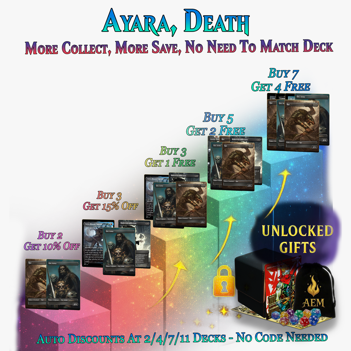 Ayara Death by 1000 Cuts Gothic Sacrifice 100+ Cards | PrimeDecks