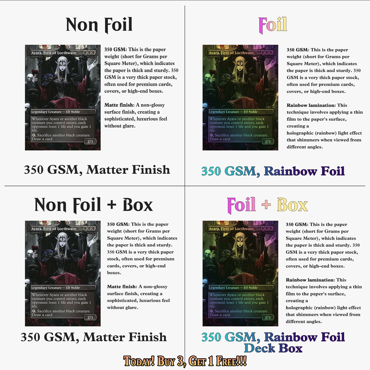 Ayara Death by 1000 Cuts Gothic Sacrifice 100+ Cards | PrimeDecks