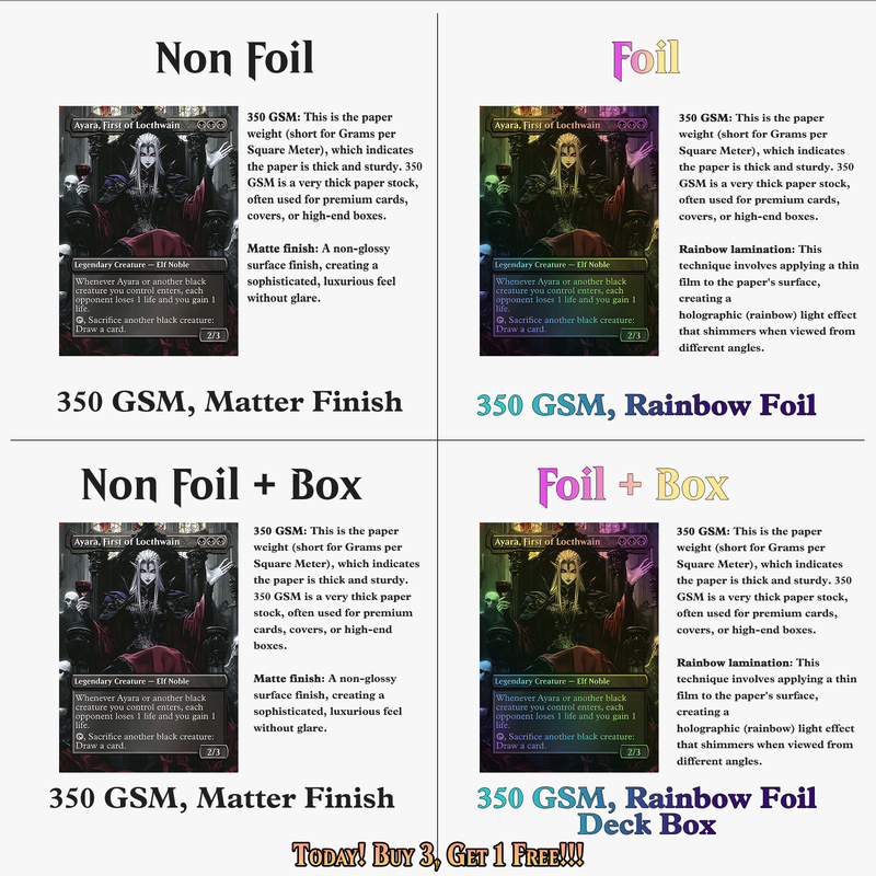 Ayara Death by 1000 Cuts Gothic Sacrifice 100+ Cards | PrimeDecks
