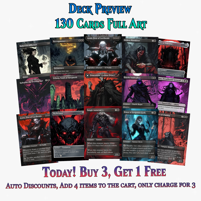 Ayara Death by 1000 Cuts Gothic Sacrifice 100+ Cards | PrimeDecks