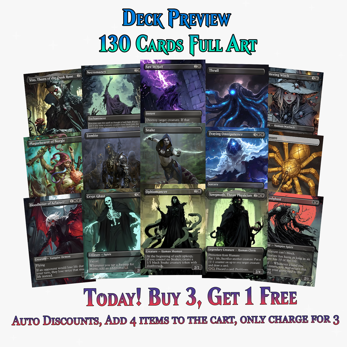 Ayara Death by 1000 Cuts Gothic Sacrifice 100+ Cards | PrimeDecks