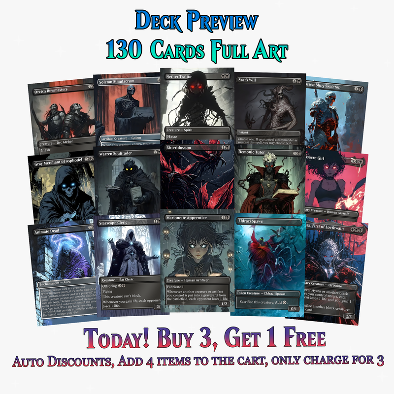 Ayara Death by 1000 Cuts Gothic Sacrifice 100+ Cards | PrimeDecks