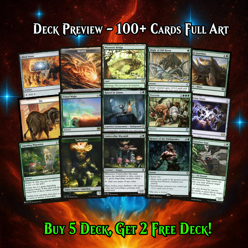 Shroofus Sproutsire Fungal Swarm MTG Proxy Commander Deck | 108 Cards | ProxyTCG