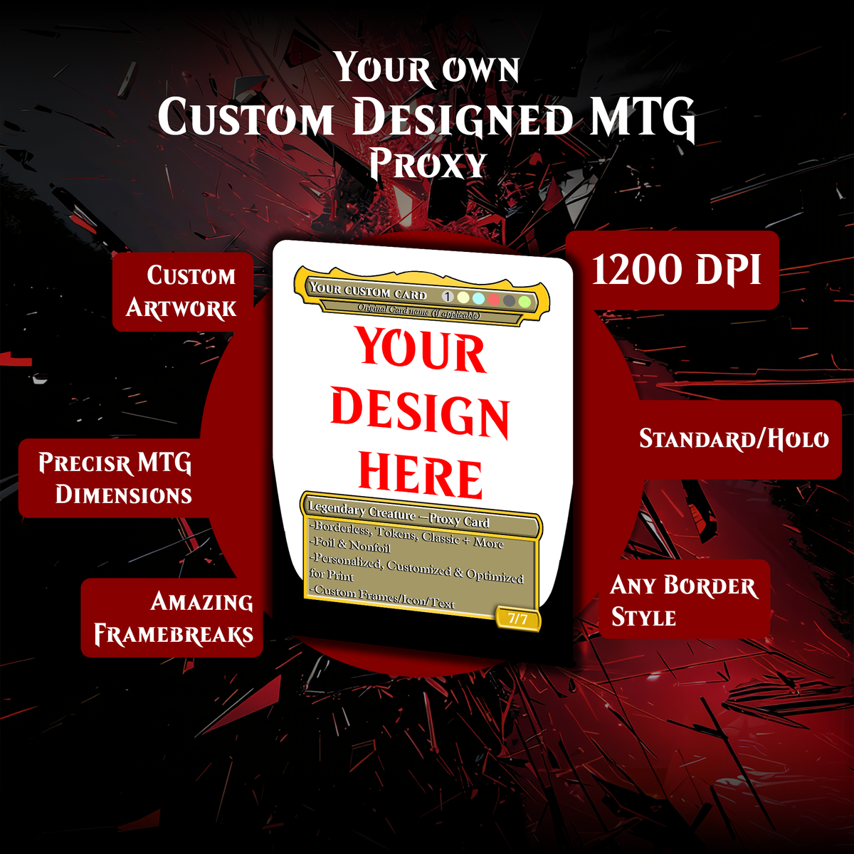 Custom Commander Deck | 120 Limited Cards + 10 Bonus Lands + Storage Box | PrimeDecks