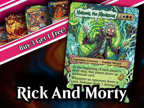 | New | Nekusar, the Mindrazer – Ric.k & Mor.ty Commander Proxy Deck | 100 Cards | PrimeDecks | LK-212 | image 1