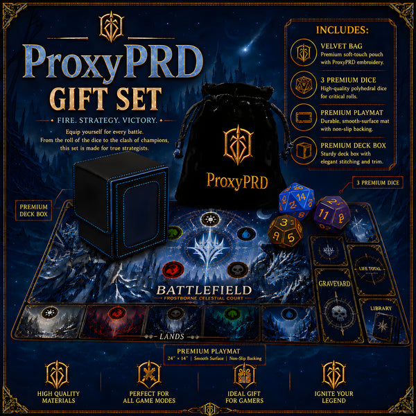 Box + playmat + dice + velvet bag | PrimeDecks