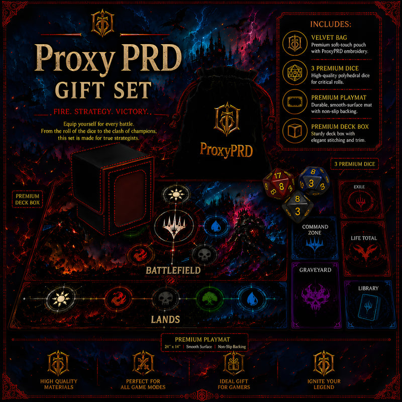 Box + playmat + dice + velvet bag | PrimeDecks